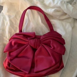 Valentino satin hot pink evening bag. Vintage